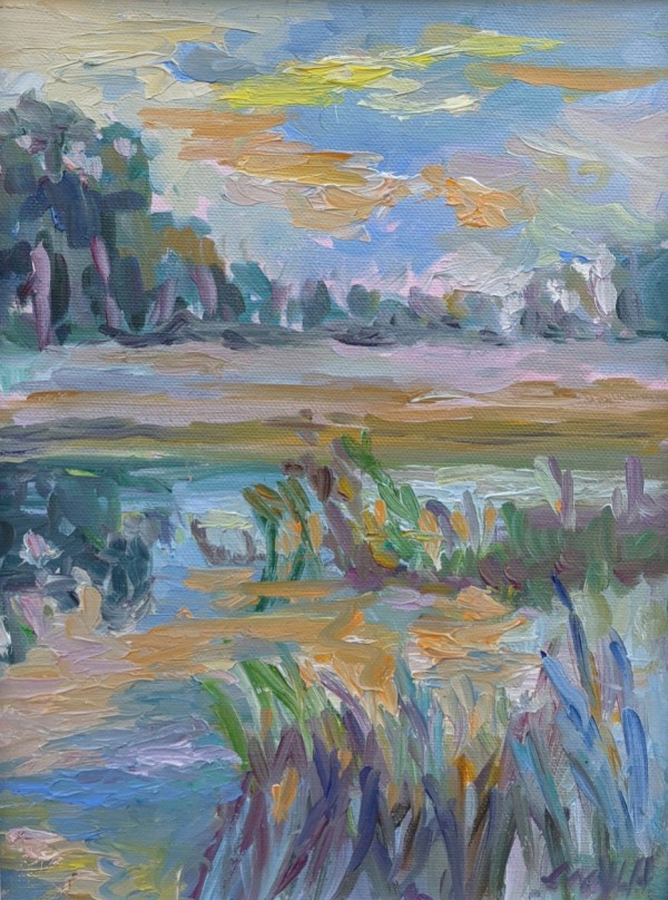 Sunset at the Marsh by Joanie Grosfeld
