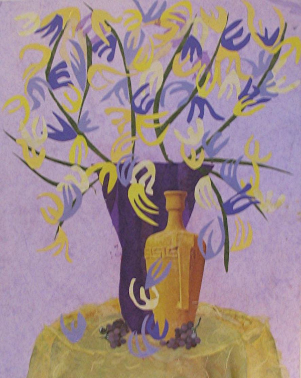 Vase with Shin Flowers by Merry Lymn