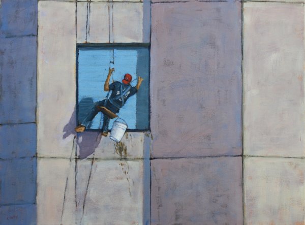 Window Washer, Connecticut Avenue by Ray Tully
