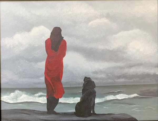 Girl and Her Dog by Emily Funkhouser
