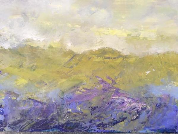 Blue Violet Mountain Close Up by Ingrid Matuszewski