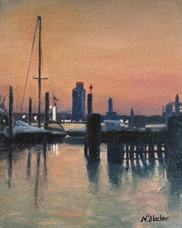 Harbor Sunset No.1 by Nancy Blacker