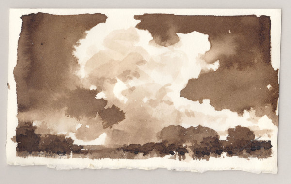Walnut Ink Series - CUMULUS CLOUDS AND TREES by Baron Wilson