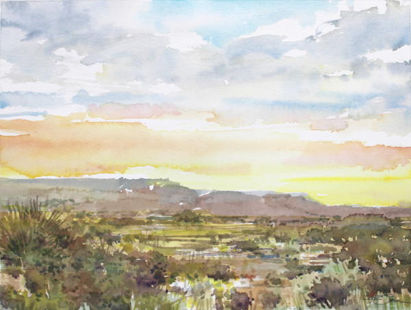 Sunrise Beyond The Mesa by Baron Wilson