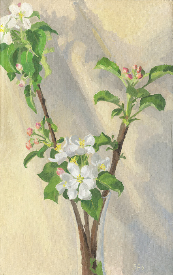 Apple Blossoms in a Vase by Sarah F. Burns