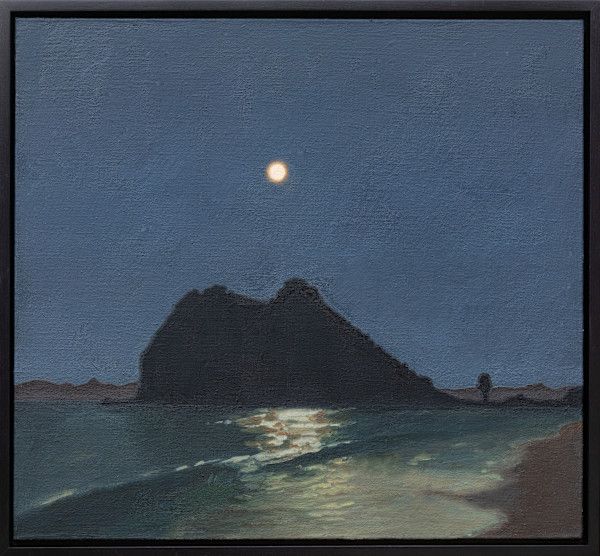 Moonrise over Sea of Cortez, Loreto by Sarah F. Burns