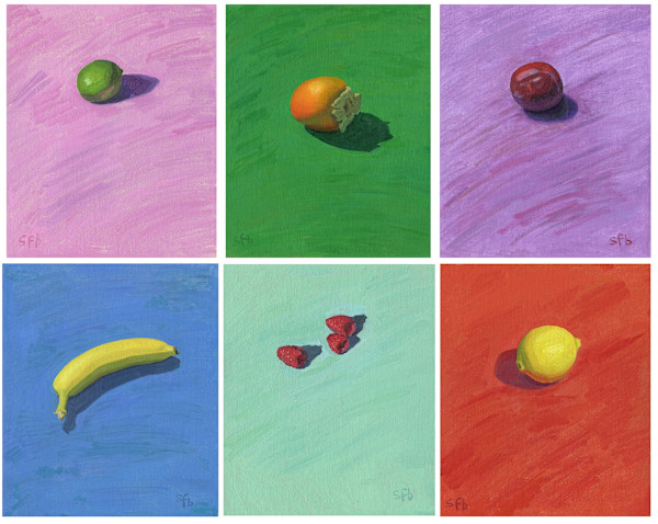 Fruit Salad (Group of Six Paintings) by Sarah F. Burns