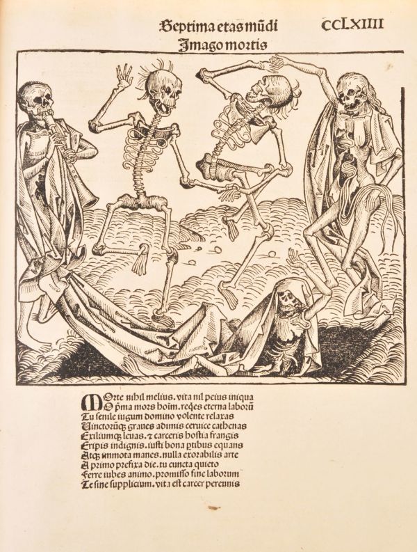 The Nuremberg Chronicle: Totentanz, Darstellung von 1493 by Unknown