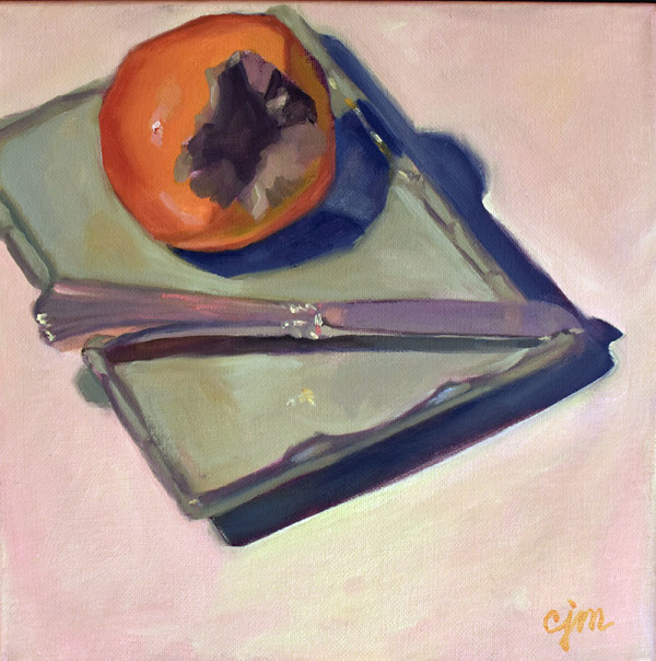 Persimmon and Plate