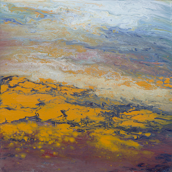 Golden Landscape 18x18 by elva hook