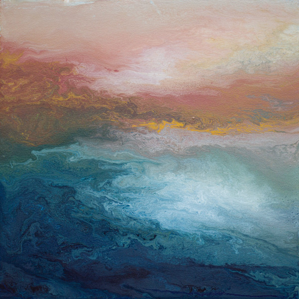 Autumn Scape 18x18 by elva hook