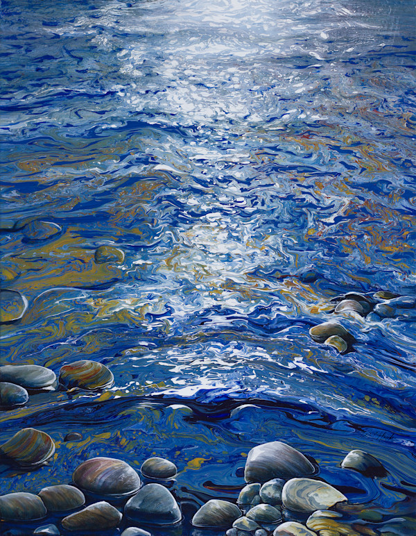 Blue Water Rocks by elva hook