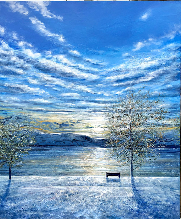Kelowna Winter Beach by elva hook