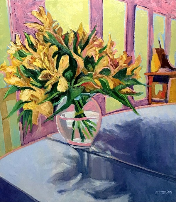 Flowers On A Table by Michael Anderson