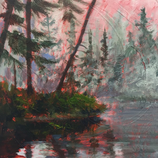 Pink Pond #3 by Holly Friesen