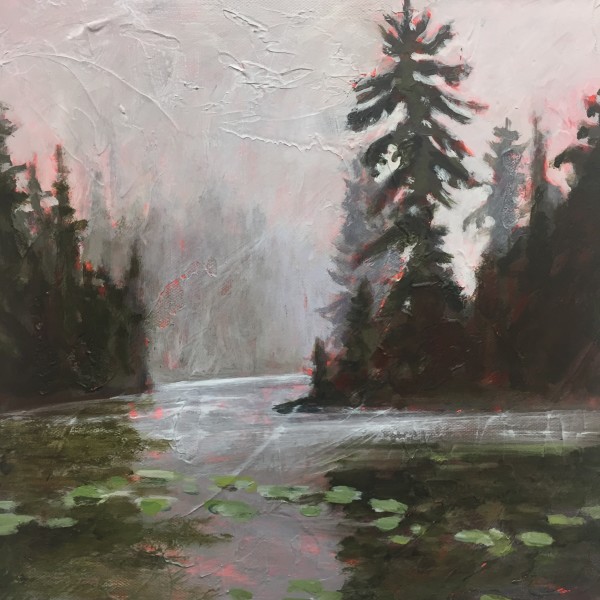 Pink Pond #5 by Holly Friesen