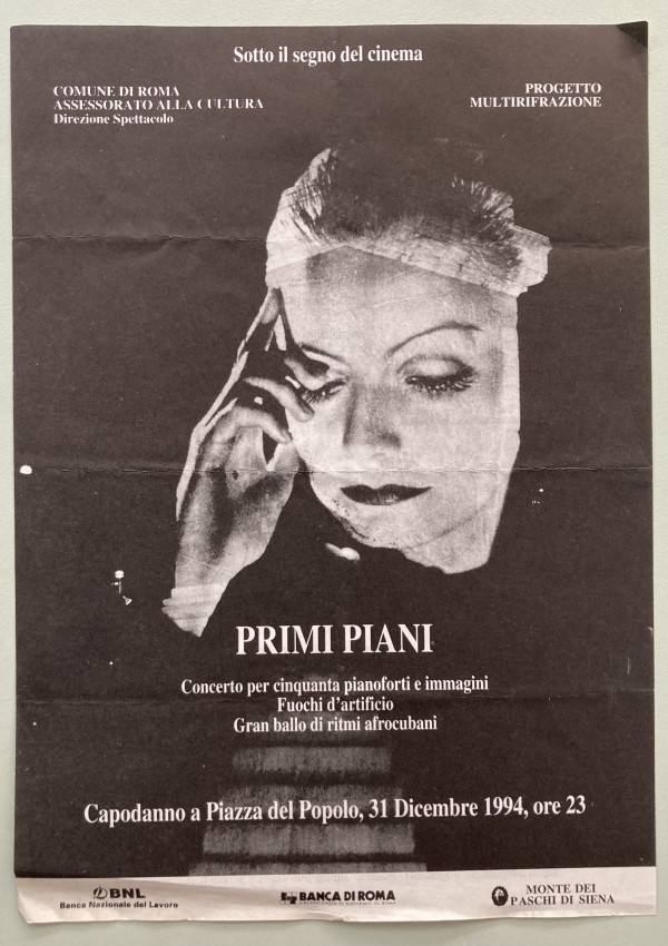 Primi Piani flyer by Comune di Roma Assessorato alla Cultura