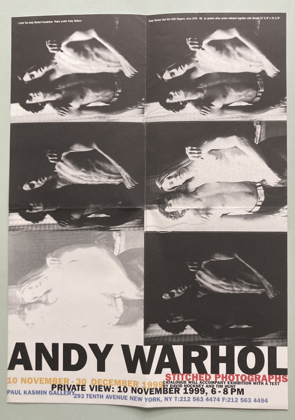 Andy Warhol Stitched Photographs mini poster by Paul Kasmin Gallery