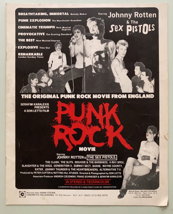Punk Rock Movie brochure by Don Letts