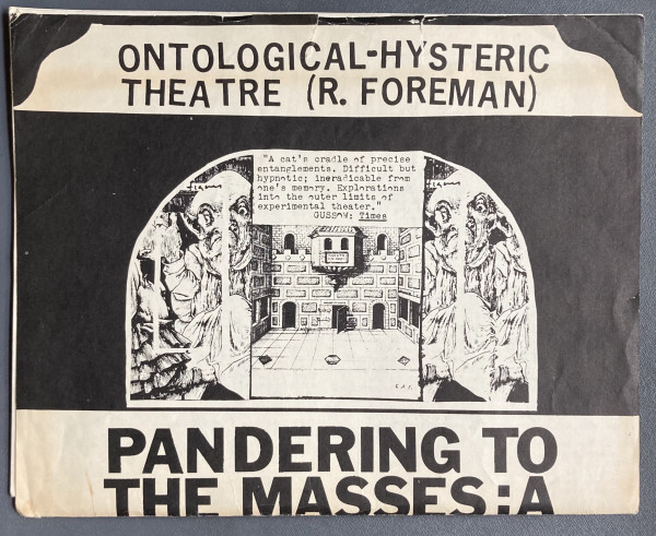 Pandering to the Masses: A Misrepresentation by Richard Foreman
