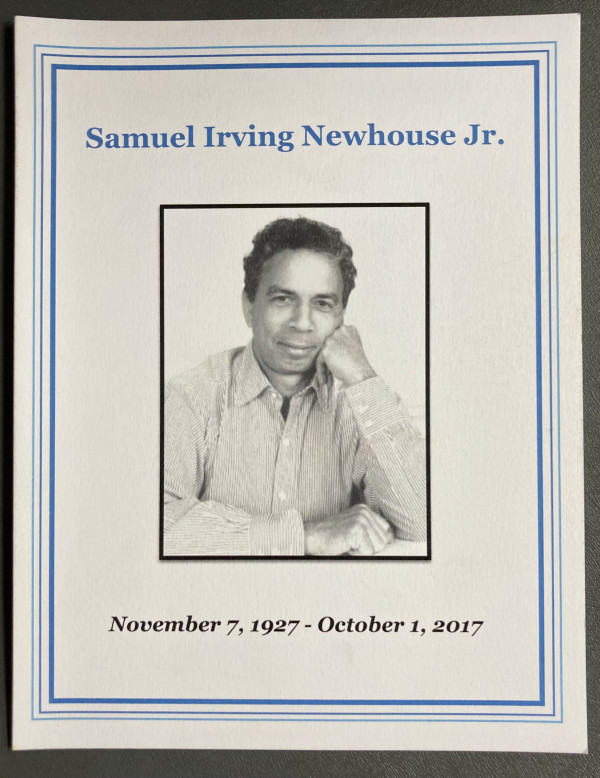 Samuel Irving Newhouse Jr. Funeral Program by misc. unknown