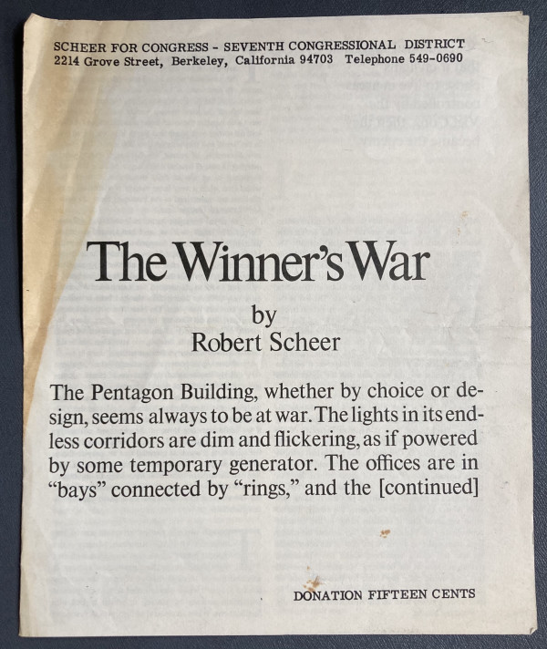 The Winner's War by Robert Scheer