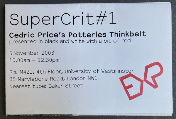 SuperCrit #1 by University of Westminster