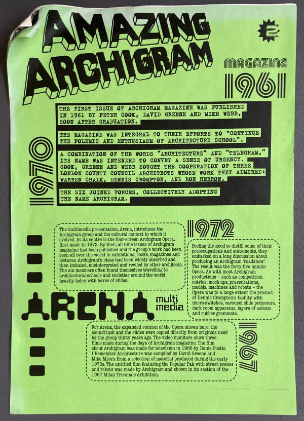 Amazing Archigram  pamphlets by Archigram