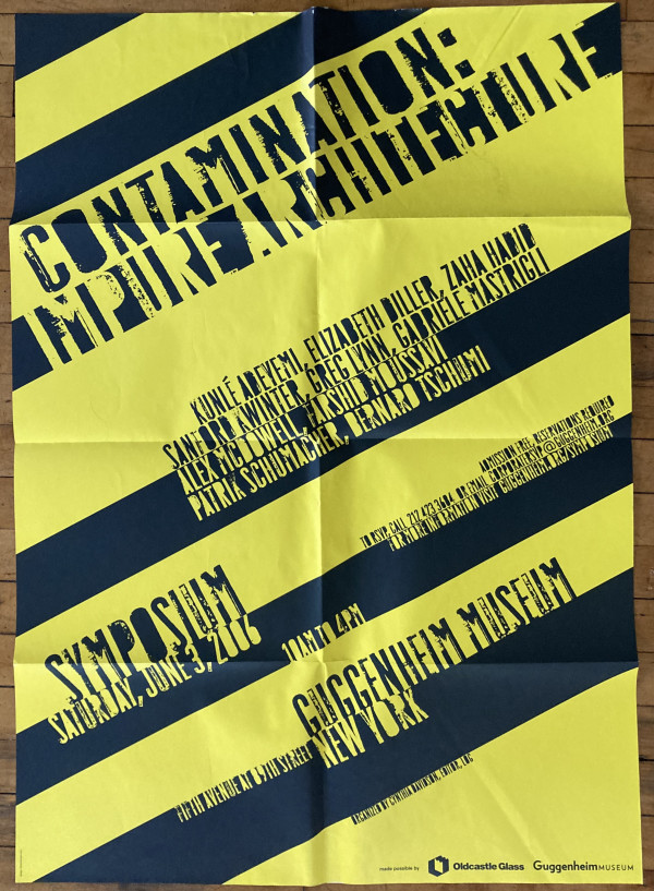 Contamination: Impure Architecture poster by Guggenheim Museum
