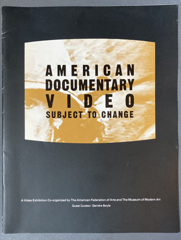 American Documentary Video: Subject to Change by Museum of Modern Art