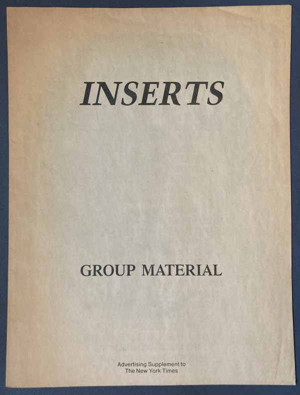 Inserts by Group Material
