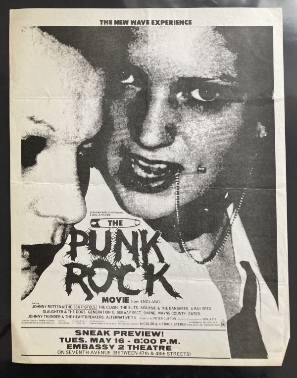 Punk Rock Movie flyer by Don Letts