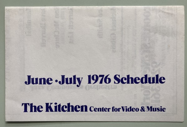 June July 1976 Schedule by Kitchen