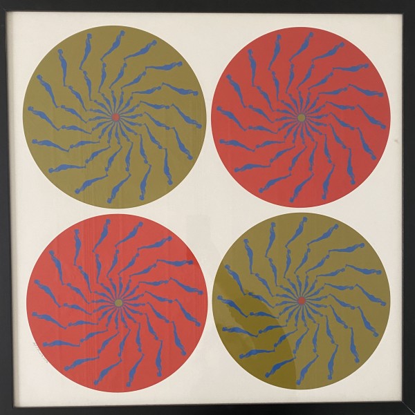 Four Circles - Red and Green, 1972 by Ernest Trova
