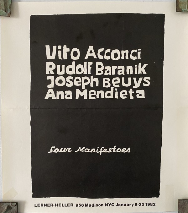 Four Manifestos by Vito Acconci, Rudolf Baranik, Joseph Beuys, Ana Mendieta