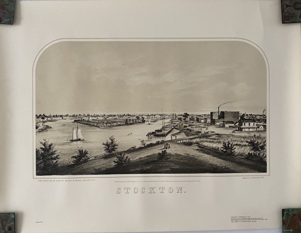 Stockton, California in 1855 by Kuchel & Dressel