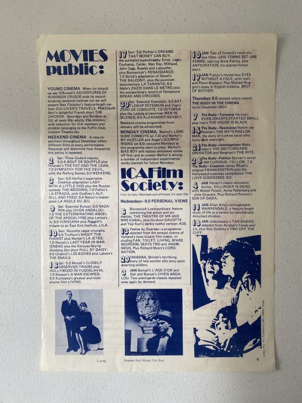 December & January Magazine 1972–3 by Institute of Contemporary Arts