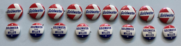 Barry Goldwater Campaign Buttons by political campaign