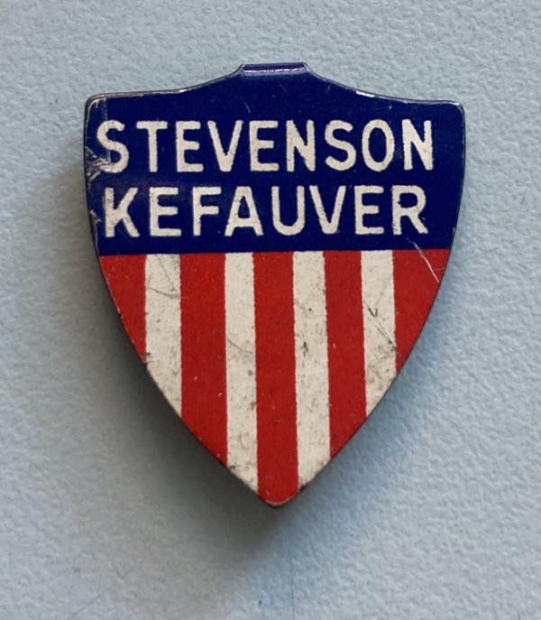 Adlai Stevenson/Estes Kefauver Campaign Button by political campaign