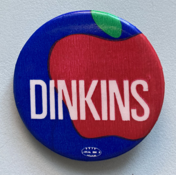 David Dinkins Button by political campaign