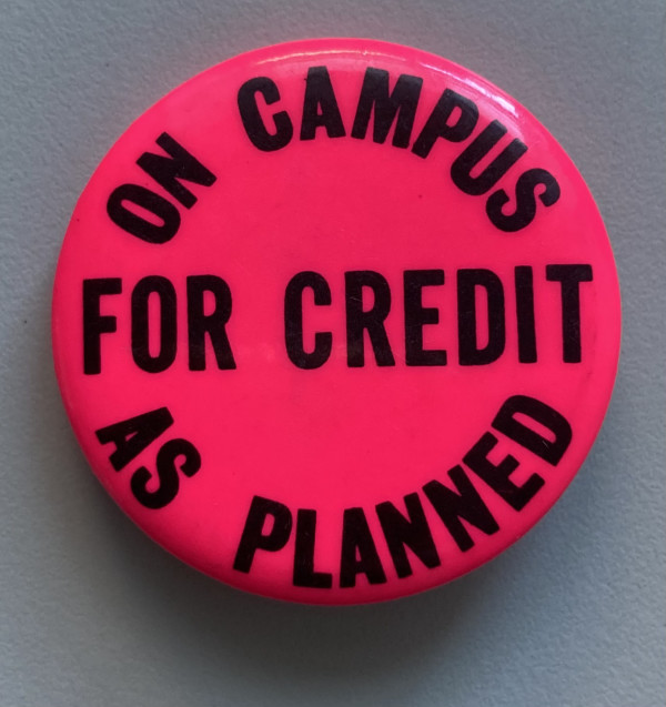 On Campus As Planned For Credit button by misc. unknown