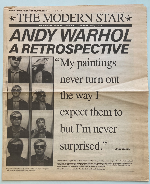 The Modern Star Andy Warhol A Retrospective by Museum of Modern Art