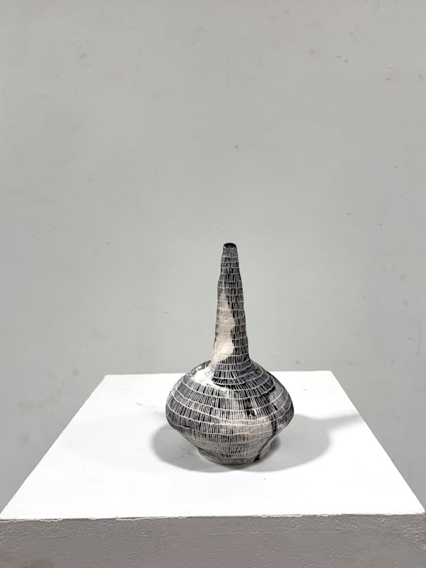 Incised Water Dropper by Cat Rigdon, Image 1.