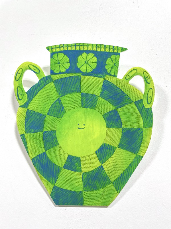 Carillon Happy Pot (green) by Cat Rigdon