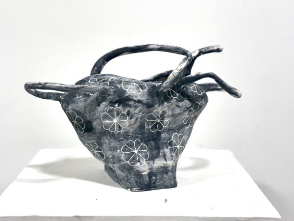 Gallbladder Pain Floral Multi-Handled Vessel by Cat Rigdon