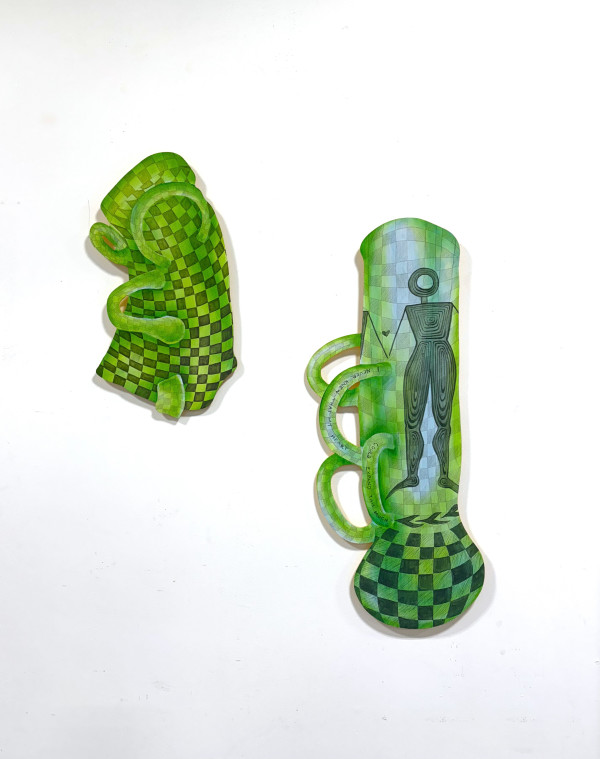 Post-Carillon Handled Vessels by Cat Rigdon