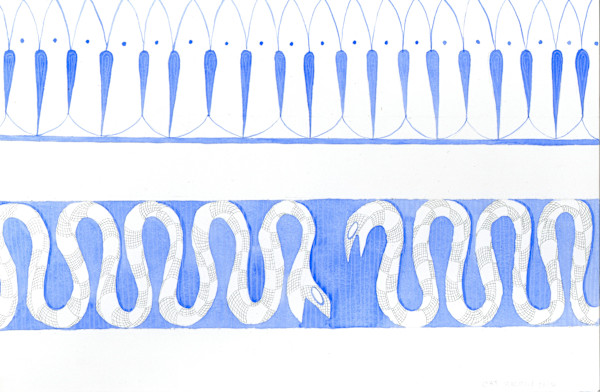 Chain and Snake Registers in Blue by Cat Rigdon