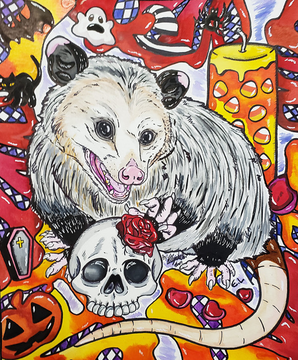 Elizabeth Luna, Opossum Love Skull Rose