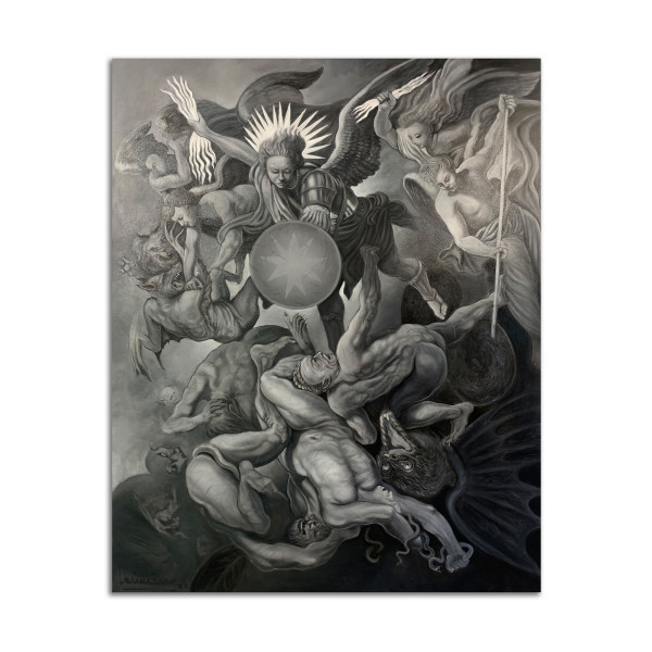 The Fall of the Rebel Angels  (1612) by Lucus Emil  Vorsterman by François Larivière