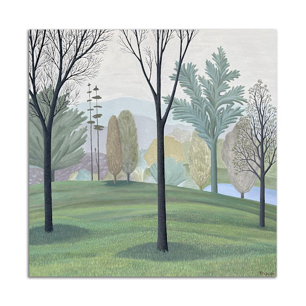 Hill Above Pond by Jane Troup